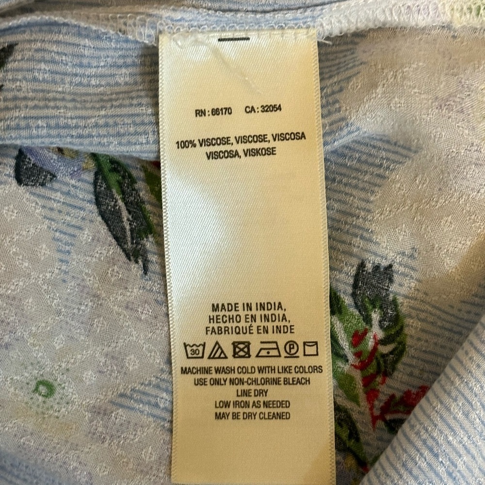 Anthropologie Maeve Boswell striped floral blouse 8 - Picture 6 of 10